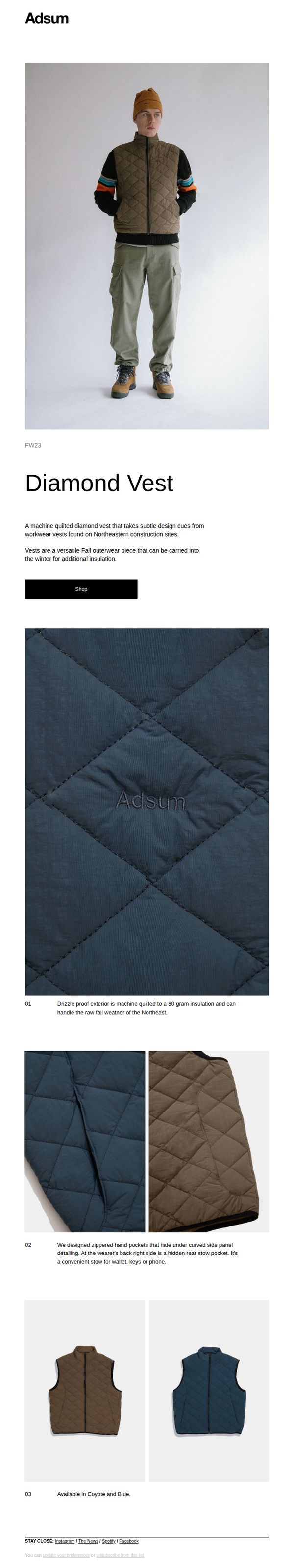 7. Adsum: The Diamond Vest