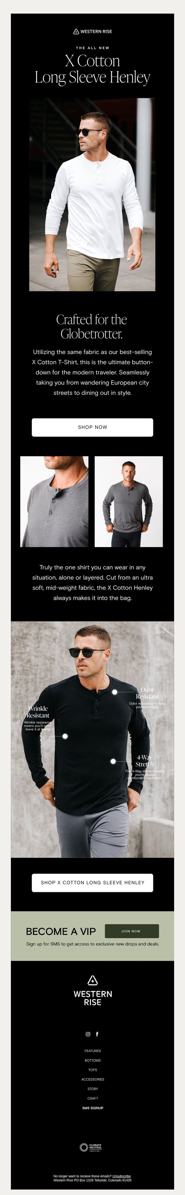 6. [NEW] X Cotton Long Sleeve Henley