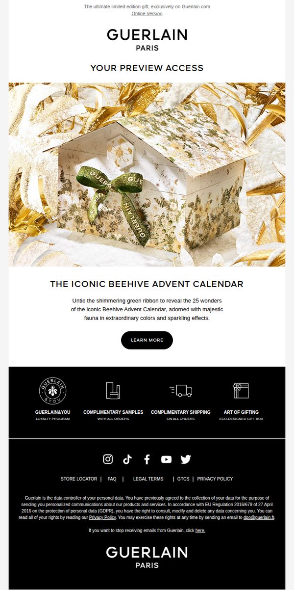 7. Guerlain - EN: ONLINE PREVIEW: The Advent Calendar