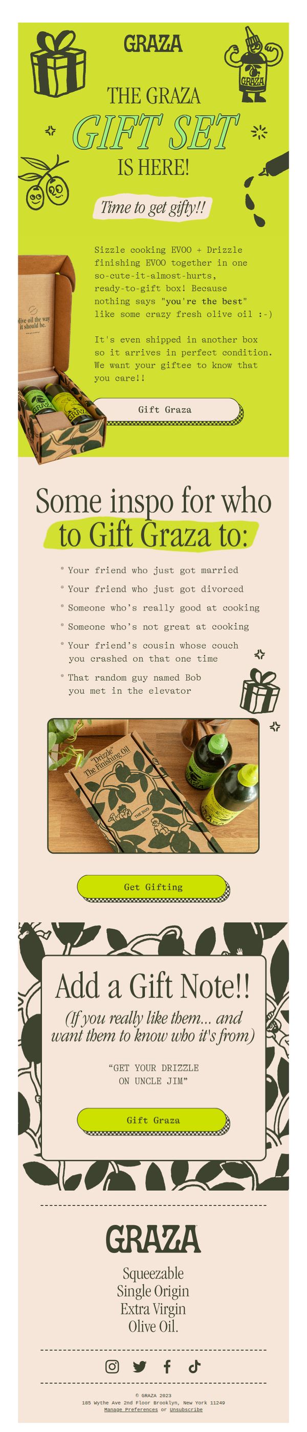 6. Graza: THE GIFT SET IS HERE 🎁🫒