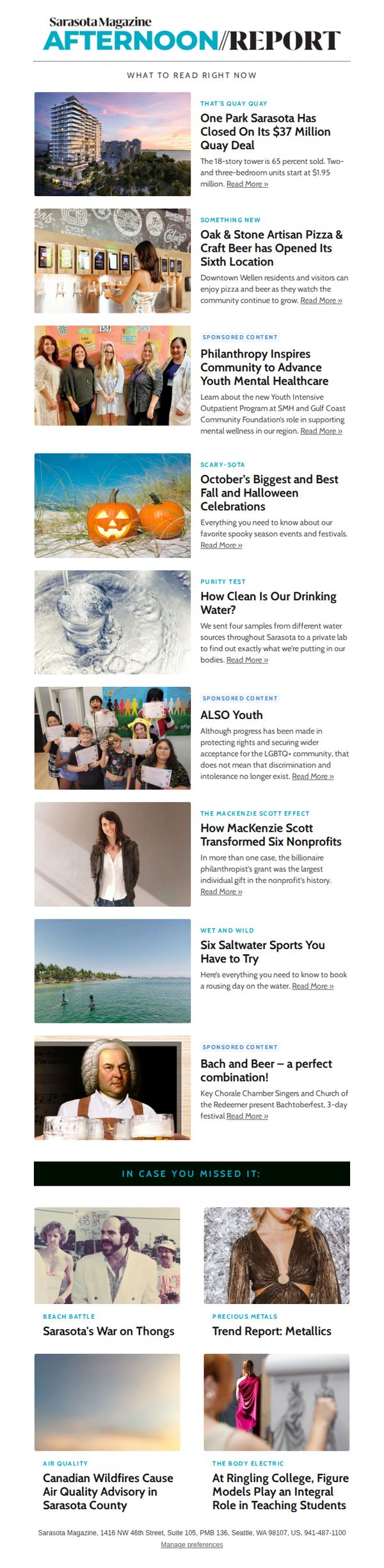 6. One Park Closes on $37 Million Quay Deal 🏗️ | Oak & Stone Opens in Wellen Park 🍺 | How Clean Is Our Drinking Water? 🚰