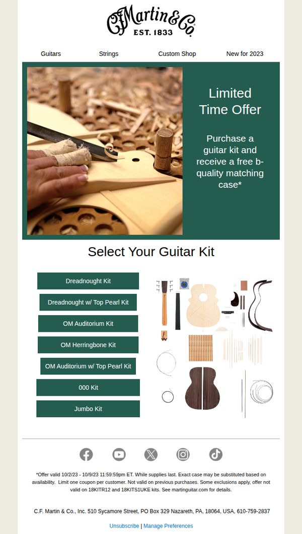 7. Limited Time Offer: Free Case with Kit Purchase