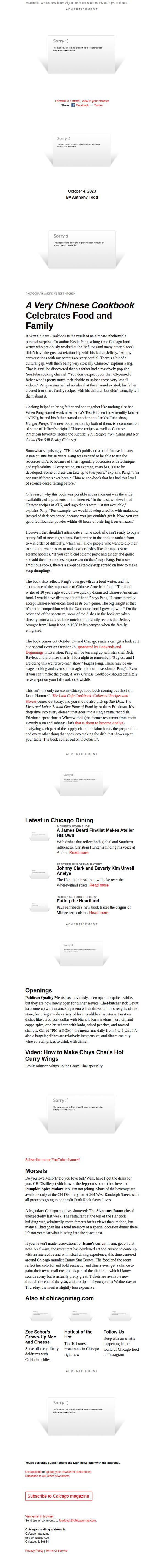 10. Chicago magazine: Dish: ‘A Very Chinese Cookbook’ Celebrates Food and Family