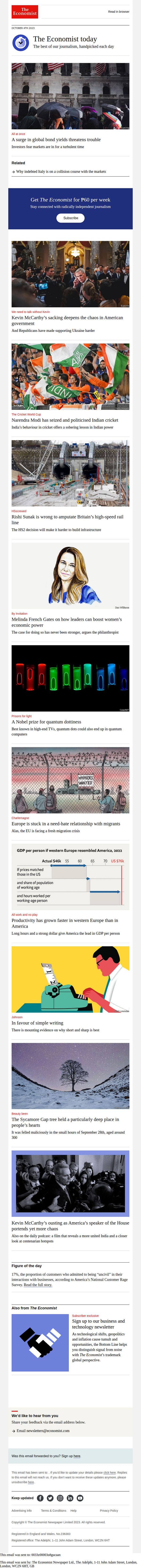 10. The chaos in Washington has global consequences