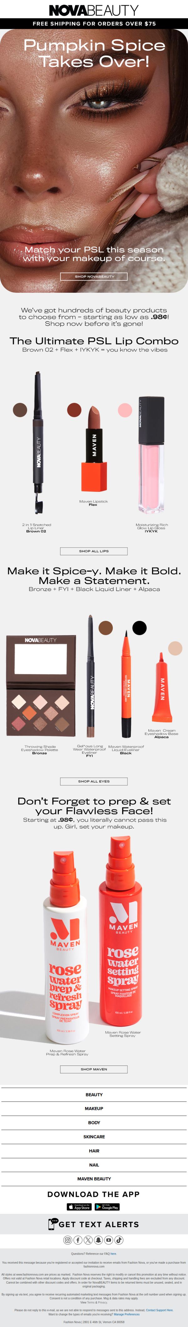 6. Fashion Nova: Time To Spice Up Ur Makeup!🎃☕✨