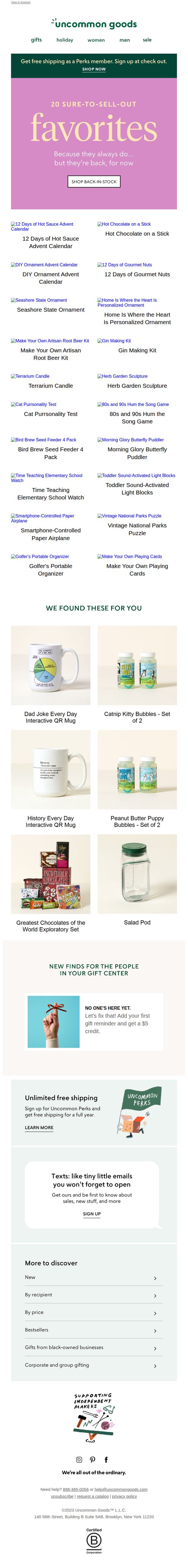 uncommon goods