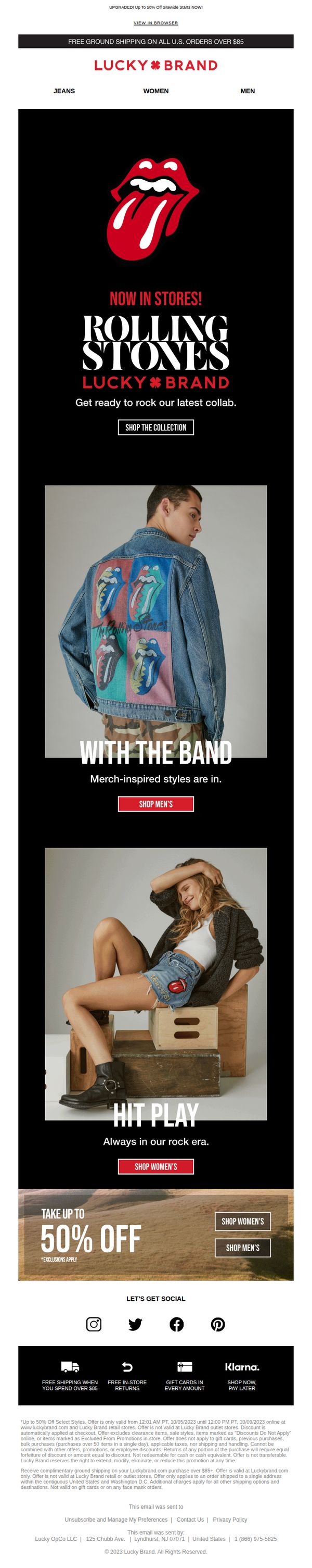 10. NOW IN STORES! The Rolling Stones x Lucky Brand 👅